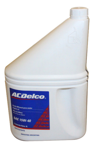 Aceite Para Motor Acdelco 15w40 X 4 Litros