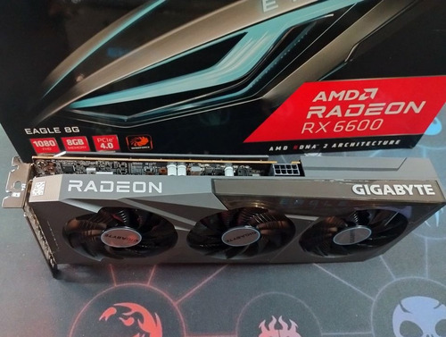 Placa De Vídeo Gigabyte Radeon Rx 6600 Eagle Amd, 8gb Gddr6 (Usado)