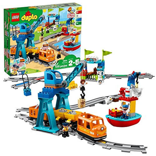 Lego Duplo Town Cargo Train Set 10875 With Sound & Light, Di