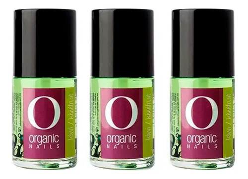 Aceite Para Cuticula Aroma Kiwi Tres De 15ml Organic Nails