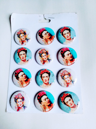 Imagem 1 de 3 de Cartela De Bottons Frida Khalo | Pins | Customização