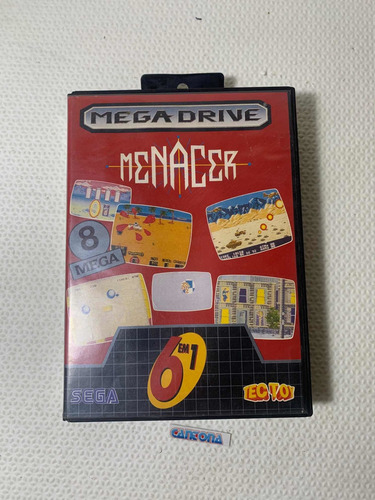 Menacer 6 Em 1 Original Mega Drive Serial Betendo (Usado)