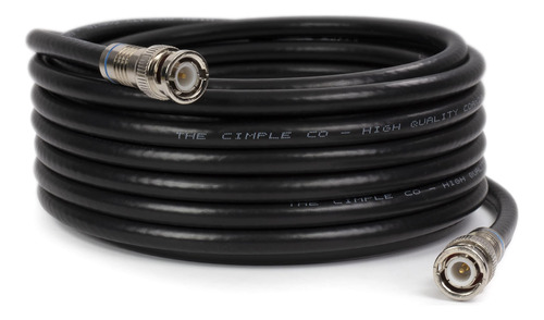 Cable Bnc Negro Rg6 Hd-sdi (con Do Conexion Macho)  75 Baja