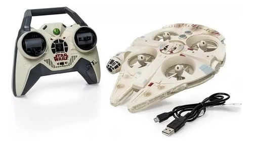 Drone Star Wars Millennium Falcon - Air Hogs, color blanco