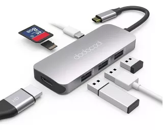 Adaptador 7en1 Usb C Hub Hdmi Para Galaxy S10 Note 10 9 8 S9