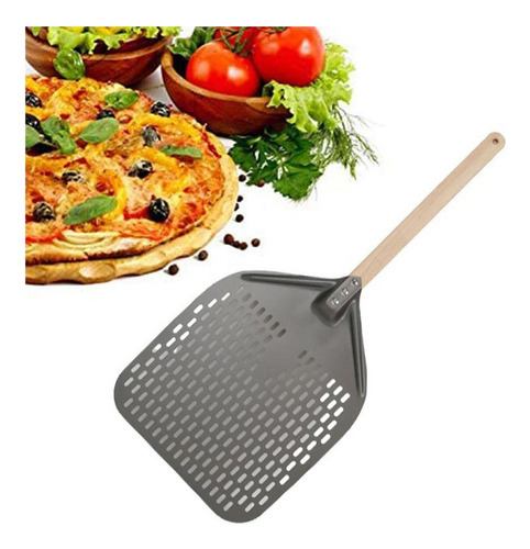Espátula Para Pizza Pizzeria Espatula Aluminio Negro
