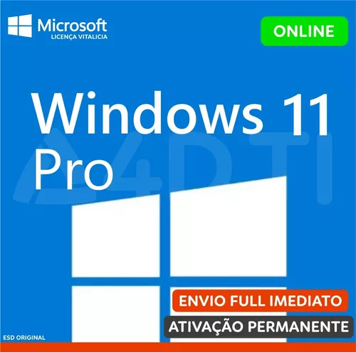 Licenças Windows: Chave Windows 11 Pro Permanente