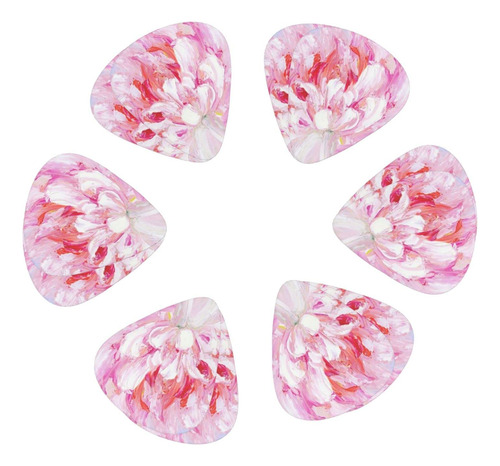 12 Pua Para Guitarra Rosa Blanco Flor Peonia Todo Grosor