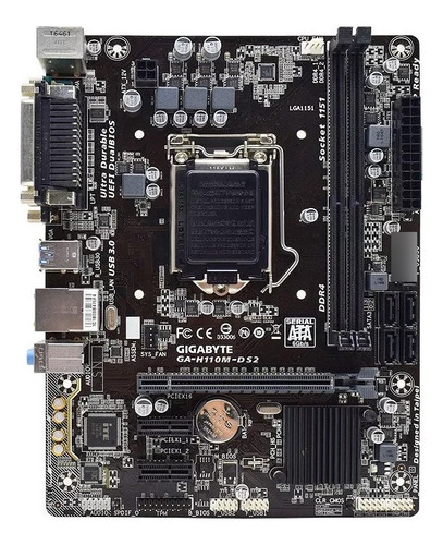 Placa Gigabyte  Ga-h110m-ds2 + Cpu Y Memoria 8gb Ddr 4