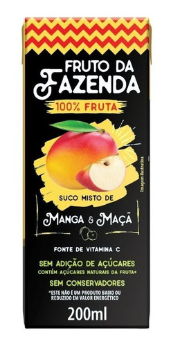 Imagem 2 de 2 de Kit Suco De Manga Com Maçã 200ml 27uni - Superbom