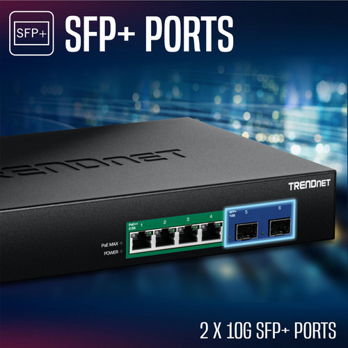 Switch Trendnet De 6 Puertos 2.5g Con Gan Power Poe++ Y