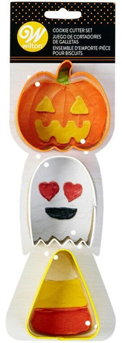 Cortadores Halloween Calabaza Fantasma Maíz 3pzs Wilton