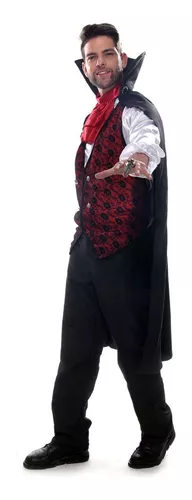 Fantasia masculina de vampiro, traje de luxo para cosplay, colete