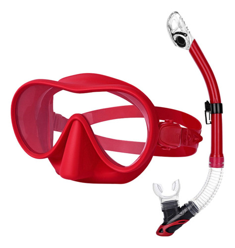 Conjunto De Snorkel Máscara De Buceo Máscara De Rojo