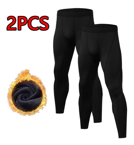 02 Pantalones Térmicos Fitness Second Skin Para Hombre