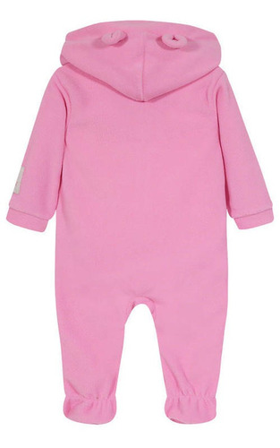 Pijama Bebé Niña Entero C/gorro Polar Sustentable Rosado H2o