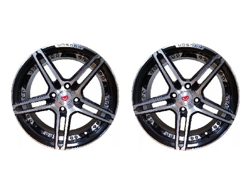 Kit 2 Llantas Aleacion Deportiva Qc 1134 R15 4x100 Bojanich