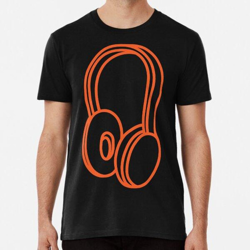 Remera Auriculares Inalámbricos Rojo Naranja Algodon Premium