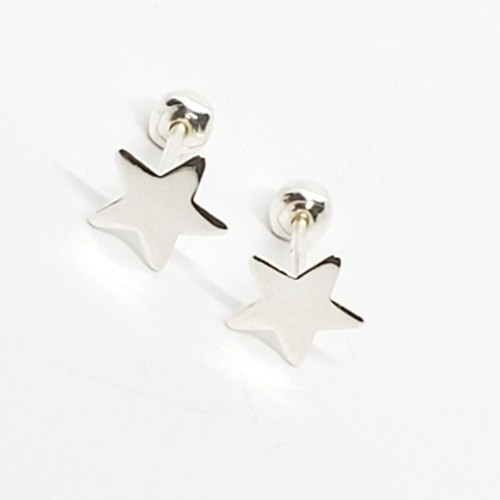 Aretes De Estrellas De Plata 925 +estuche E1