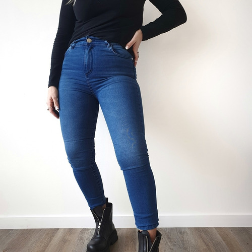 Jeans Skinny Mujer Amelia Super Elastizado Bolsillos