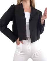 Comprar Blazer Saco Mujer Corto De Vestir Bengalina Entallado 