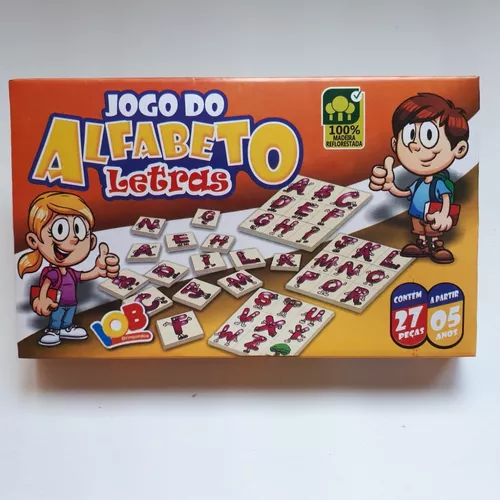 Jogo do alfabeto: Letras - Jogo educativo de madeira com 27 peças - IOB