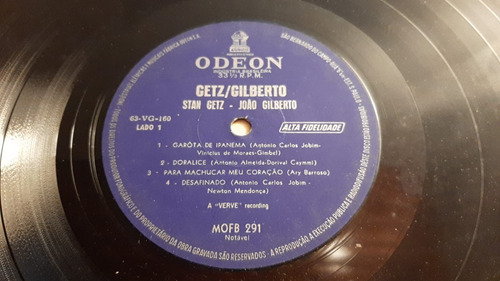 Lp Stan Getz & João Gilberto - Getz / Gilberto - Leia! (Usado)
