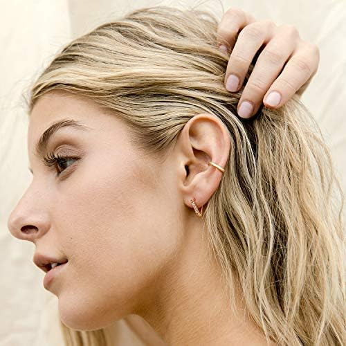 Pavoi Aretes Tipo Ear Cuff Redondos Clásicos De Plata De Ley