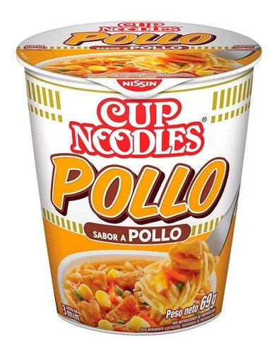 Nissin Cup Noodles Pollo X67g Instantanea