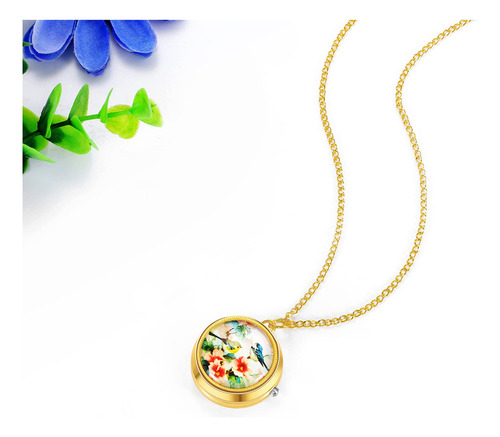 Reloj De Bolsillo Jewelrywe Dorado Con Colgante Y Cadena