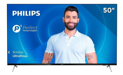 Imagem 1 de 6 de Smart Tv Dled Uhd Hdr 4k 50 Philips 50pug7625/78