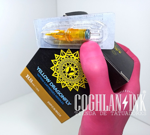 Tattoo Cartuchos Pen Yellow D. Membrana X 5unid Liner Shader