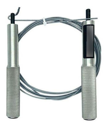 Corda De Pular Speep Rope Prottector Cross Aço Ajustável Cor Cinza
