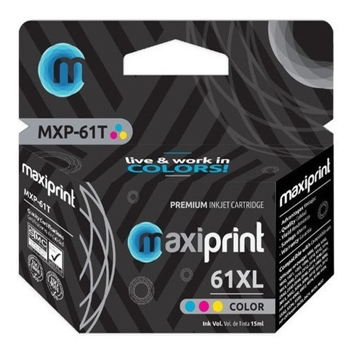 Cartucho Maxiprint Mxp-61t Compatible Hp 61xl  Mi