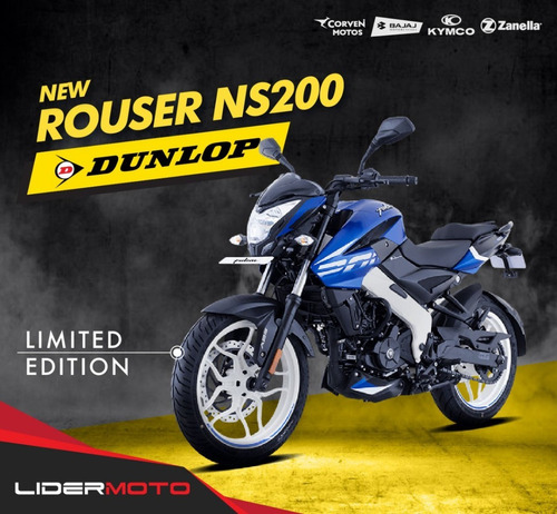 Imagen 1 de 8 de Bajaj Rouser Ns 200 Dunlop Lidermoto Entrega Inmediata