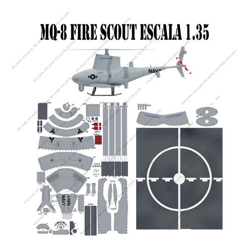 Mq-8 Fire Scout 1.35 Papercraft
