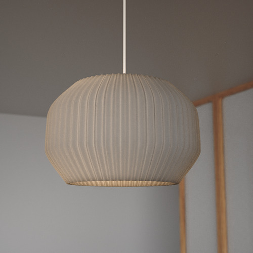 Lámpara Colgante Calabaza 40 Cm - Perspectivearg Blanco