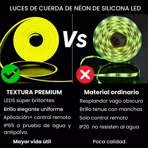 Tira de Luces Neón Audiorítmica con Control Remoto LED 5050 Brillante  Multicolor DOSYU DY-PL03
