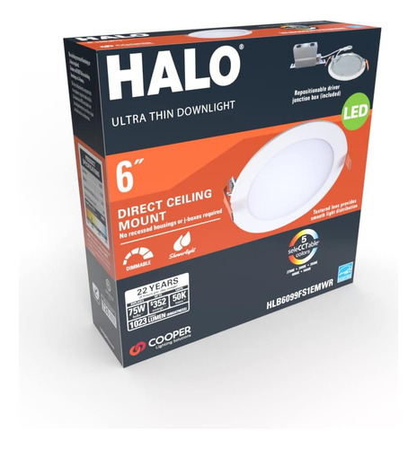 Luz Led Empotrable De Disco De Techo Y Ducha De 6 Pulgadas -