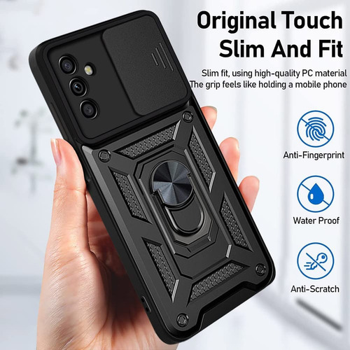Funda Para Galaxy A56 Case Uso Rudo Protección Lentes + Mica Azul Short Hanging Rope