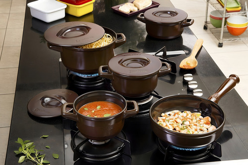 Conjunto 5 Panelas Cerâmica Duo + Smart Chocolate - Ceraflame