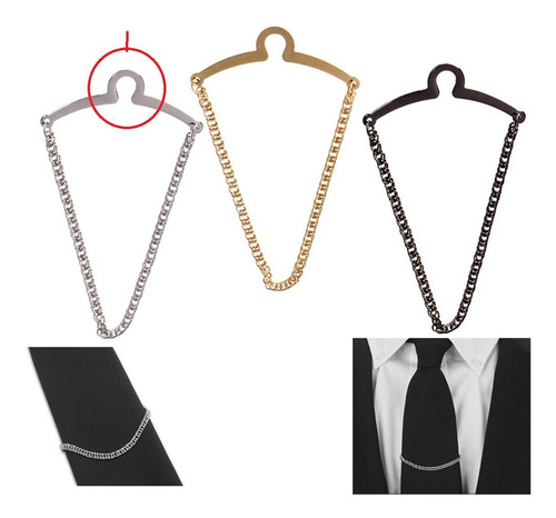 Imagen 8 de 11 de 2xmoda Hombres Corbata Cadena Chapado En Oro Clásico Regalo