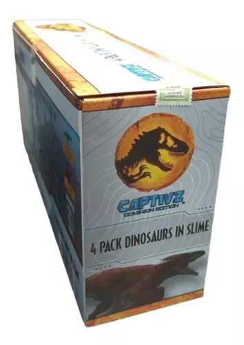 Dinosaurios Jurassic World Pack X 4 Huevos Con Slime