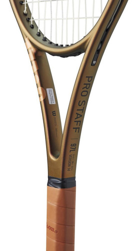 Raqueta de tenis profesional Wilson Pro Staff 97l V14, color bronce, empuñadura, tamaño 4 3/8