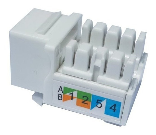 Jack Coupler Data Rj45 Cat 6 Wireplus + Blanco 5unids