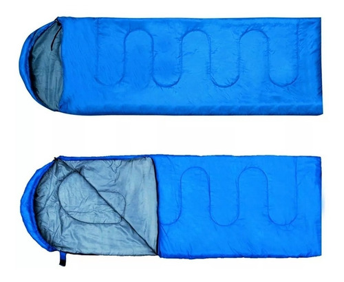 Imagen 3 de 10 de Combo Bolsa Dormir Termica 0 C° + Aislante Termico Camping