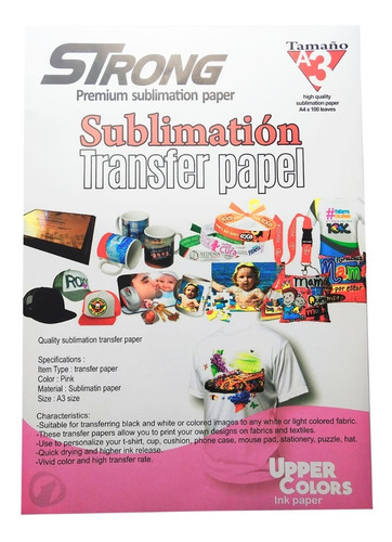 Papel Sublimación Premiun Coreano A3 X 100 Hojas 100%transf.