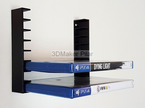 Soporte Organizador Pared 8 Cajas Juegos Ps4 Ps3 Xbox Dvd Bd