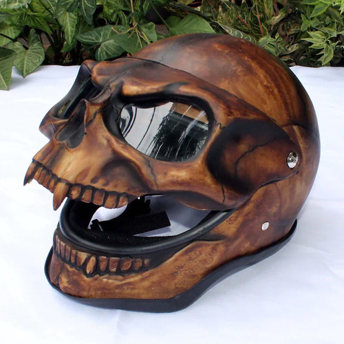 Casco Con Calavera, Máscara De Halloween, Casco De Moto