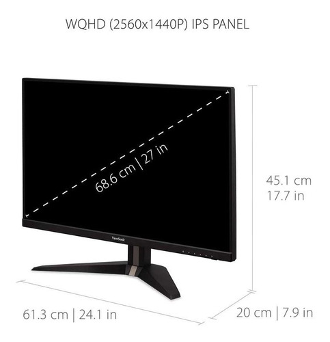 Imagen 3 de 5 de Monitor Gamer Viewsonic Vx2768, 2k, 27 , 144hz, 1ms, Ips